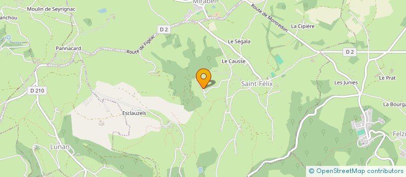 localisation de l'entreprise LE LYS DE MERIGUIER à SAINT-FELIX