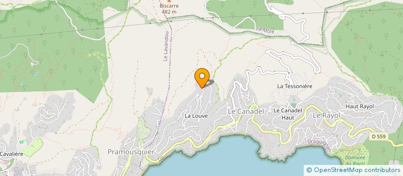 localisation de l'entreprise LE LYS PAMAJE à RAYOL-CANADEL-SUR-MER