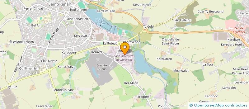 localisation de l'entreprise LE M  SAINT-RENAN