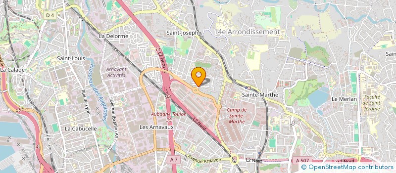 localisation de l'entreprise LE MAGASIN DE LA PATERNELLE à MARSEILLE 14