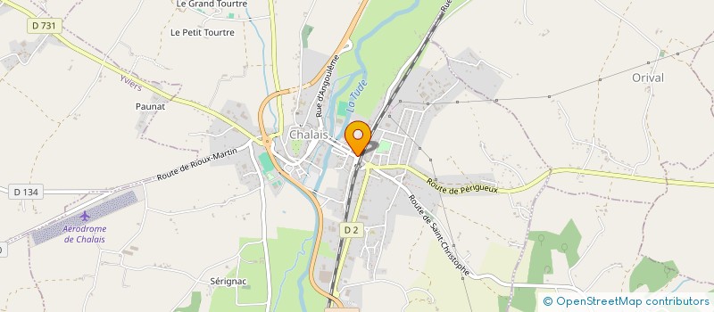 localisation de l'entreprise LE MAGASIN ET LA LOCATION DE MATERIEL à CHALAIS