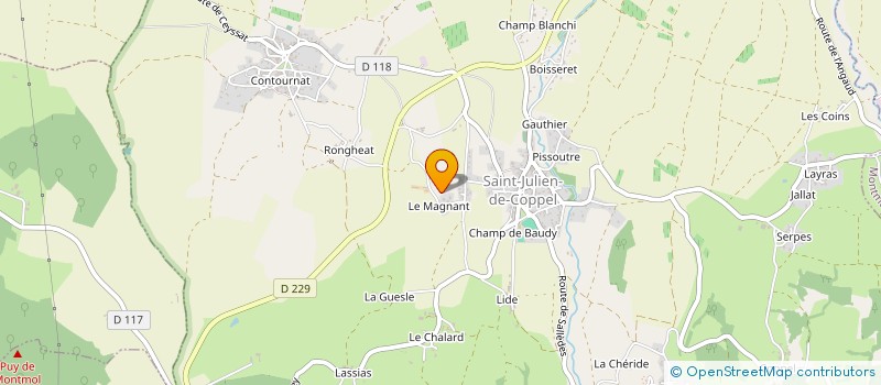 localisation de l'entreprise LE MAGNANT  SAINT-JULIEN-DE-COPPEL