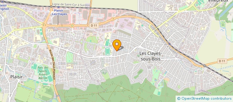 localisation de l'entreprise LE MAGNOLIA à LES CLAYES-SOUS-BOIS