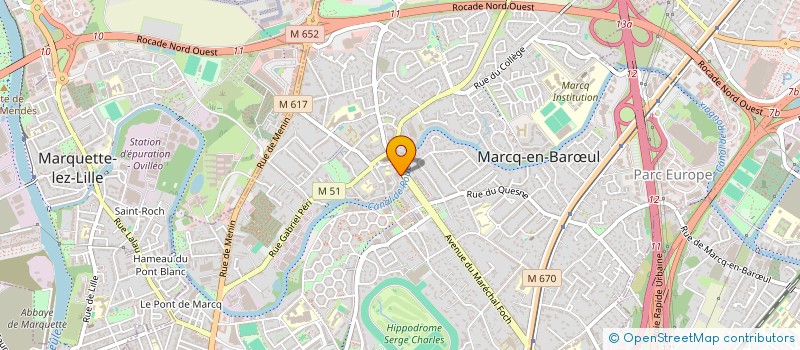 localisation de l'entreprise LE MAILLON DE SIMON à MARCQ-EN-BARŒUL
