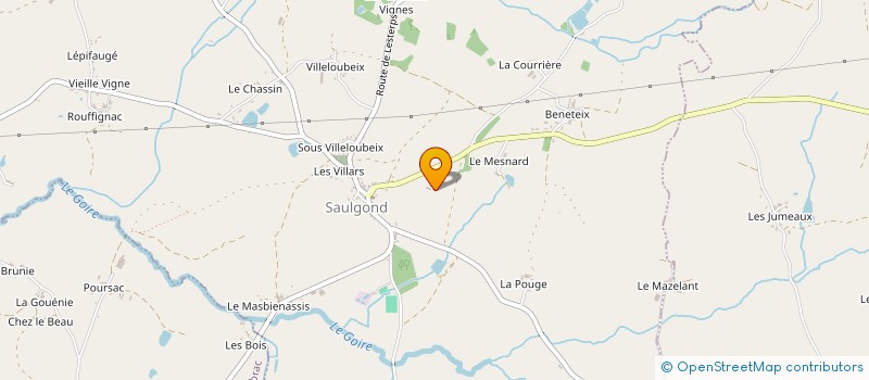 localisation de l'entreprise LE MAINGAUD à SAULGOND
