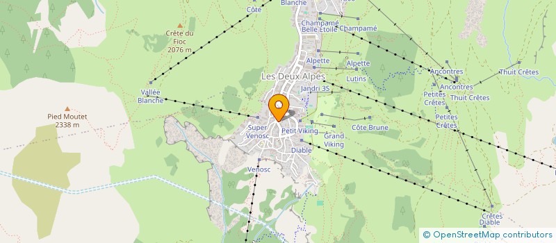 localisation de l'entreprise LE MAJESTIC  LES DEUX ALPES