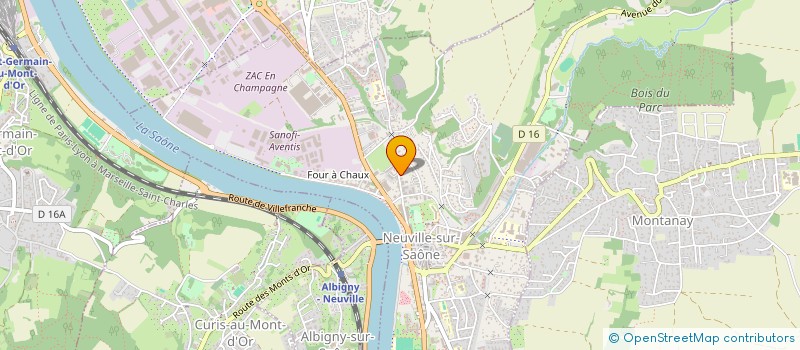 localisation de l'entreprise LE MAJESTIC  NEUVILLE-SUR-SAONE