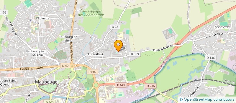 localisation de l'entreprise LE MALBODUIM CHESS-CLUB  MAUBEUGE