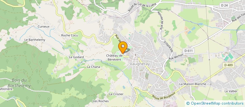 localisation de l'entreprise LE MALVAL  VAUGNERAY