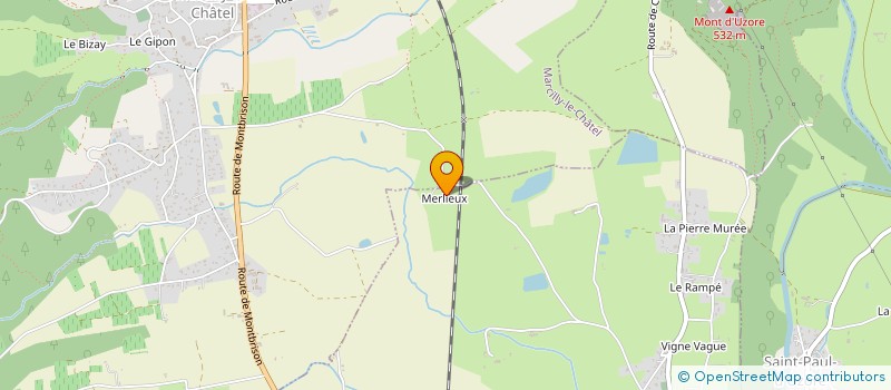 localisation de l'entreprise LE MANEGE DE MERLIEUX  CHALAIN-D'UZORE