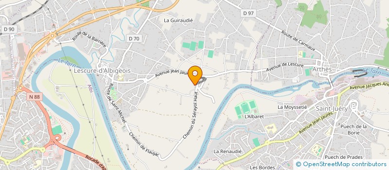 localisation de l'entreprise LE MANGE TOUT  LESCURE-D'ALBIGEOIS