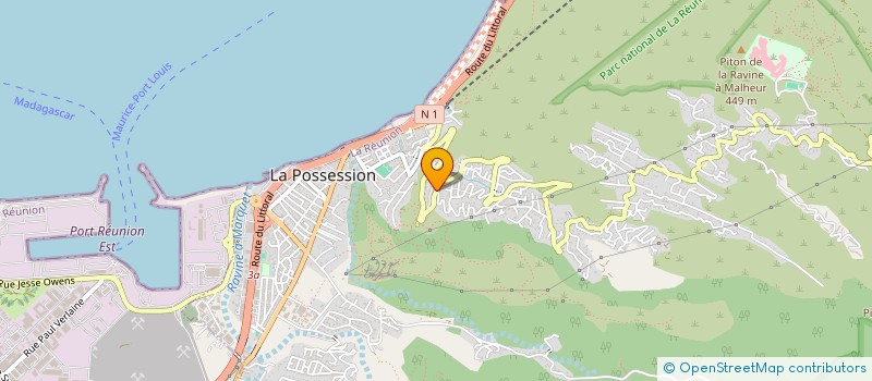 localisation de l'entreprise LE MANGOUSTAN à LA POSSESSION