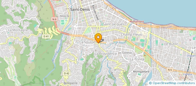 localisation de l'entreprise LE MANGUIER ( COLLECTIF POUR L'AMELIORATION DES CONDITIONS DE VIE DES POPULATIONS ORIGINAIRES DE L'OCEAN INDIEN) à SAINT-DENIS