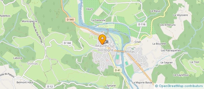 localisation de l'entreprise LE MANOIR DE BEAULIEU SUR DORDOGNE  BEAULIEU-SUR-DORDOGNE