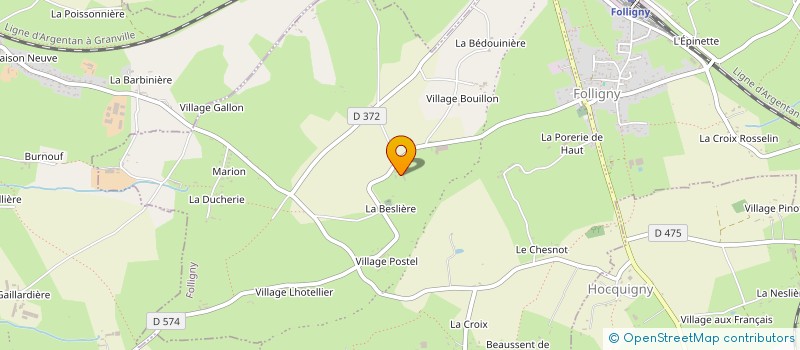 localisation de l'entreprise LE MANOIR DE LA BESLIERE  FOLLIGNY