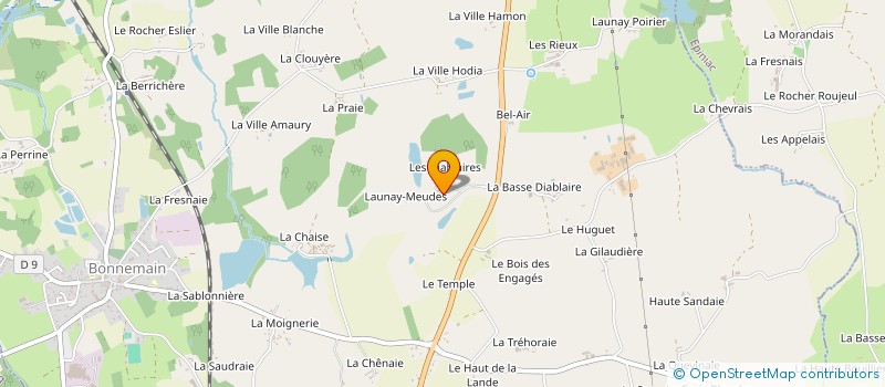 localisation de l'entreprise LE MANOIR DE TERRE ROUGE  BONNEMAIN