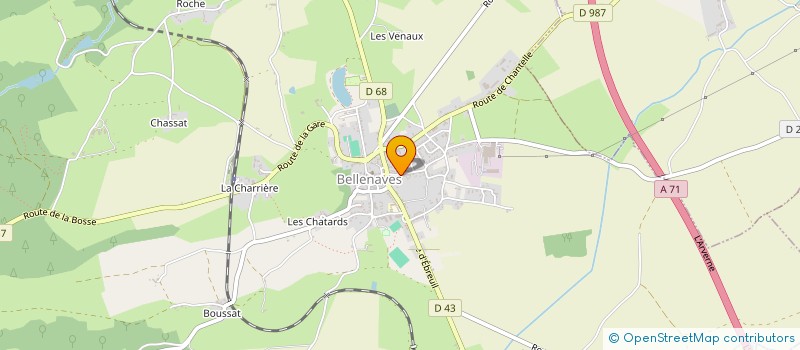 localisation de l'entreprise LE MANOIR DES ARAIGNEES  BELLENAVES