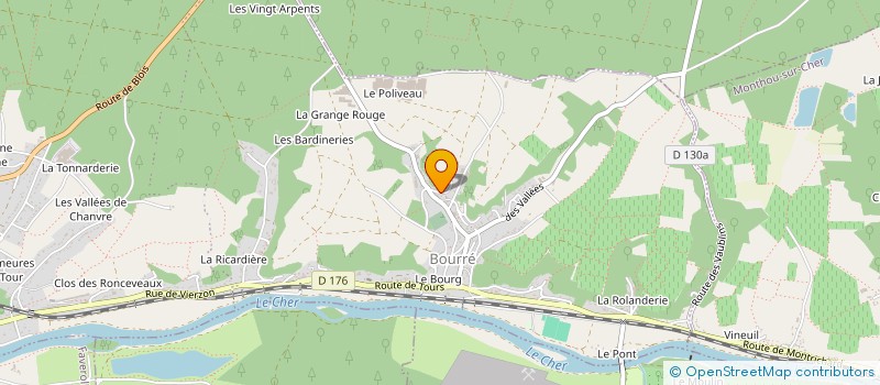 localisation de l'entreprise LE MANOIR DES ROCHES 41 à MONTRICHARD-VAL-DE-CHER