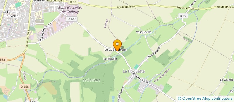 localisation de l'entreprise LE MANOIR DU GUE PIERREUX  FALAISE