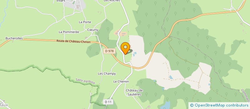localisation de l'entreprise LE MANOIR DU MORVAN à SAINT-PEREUSE