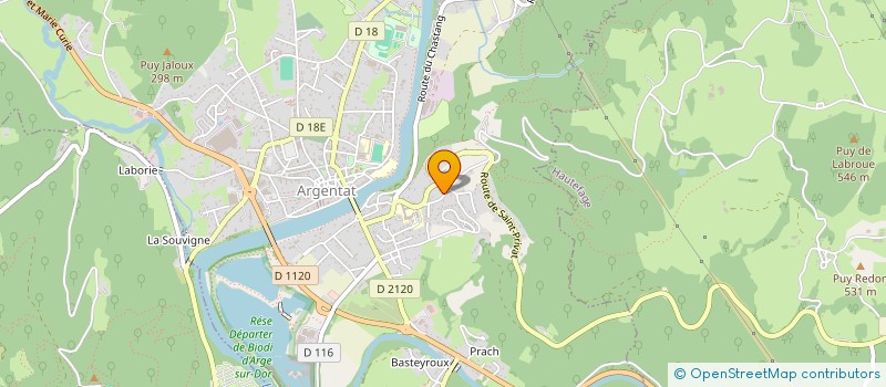 localisation de l'entreprise LE MANOIR EN COULEUR  ARGENTAT-SUR-DORDOGNE