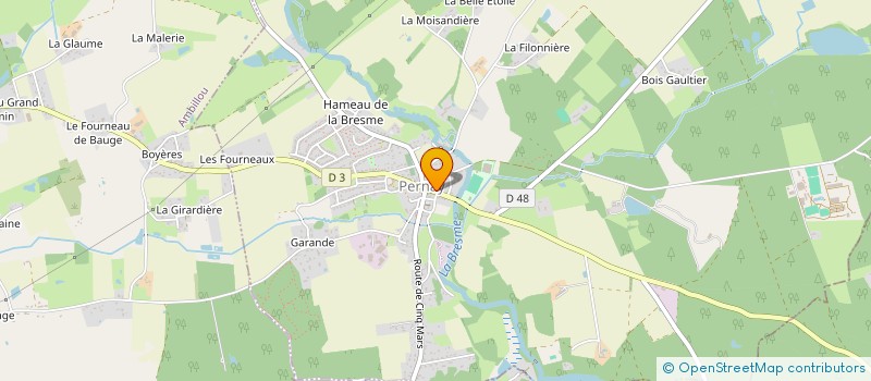 localisation de l'entreprise LE MANOIR TOURANGEAU  PERNAY