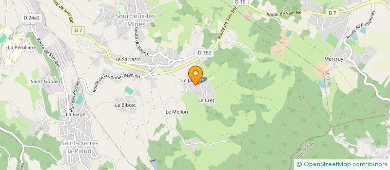 localisation de l'entreprise LE MAQUIS DE PALASCA  SOURCIEUX-LES-MINES