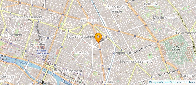 localisation de l'entreprise LE MARAIS CHANTE à PARIS