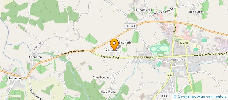 localisation de l'entreprise LE MARAIVAGE  GEMOZAC