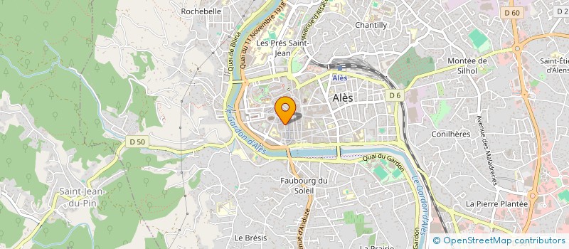 localisation de l'entreprise LE MARCHE BIO à ALES