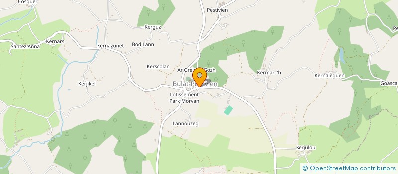 localisation de l'entreprise LE MARCHE BULATOIS DU VENDREDI  BULAT-PESTIVIEN