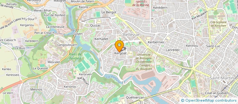 localisation de l'entreprise LE MARCHE DE KERGOAT à BREST