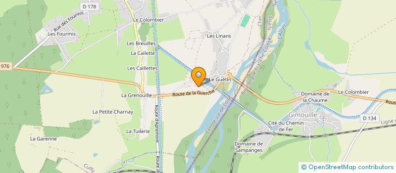localisation de l'entreprise LE MARCHE DU GUETIN à CUFFY