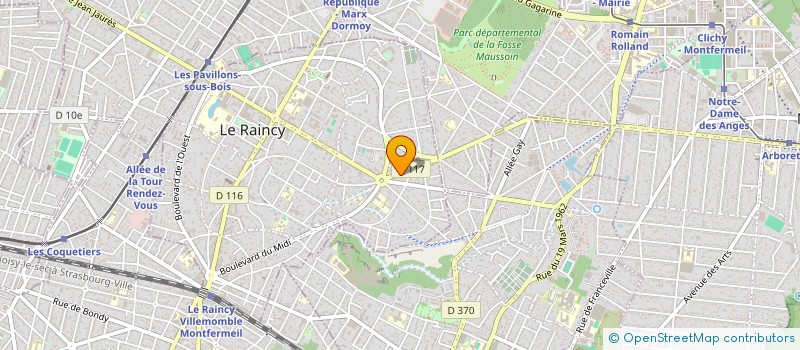 localisation de l'entreprise LE MARCHE DU RAINCY à LE RAINCY
