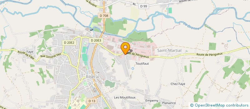 localisation de l'entreprise LE MARCHE FERMIER à RIBERAC