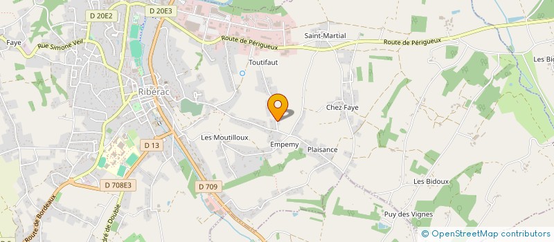 localisation de l'entreprise LE MARCHE GOURMET à RIBERAC