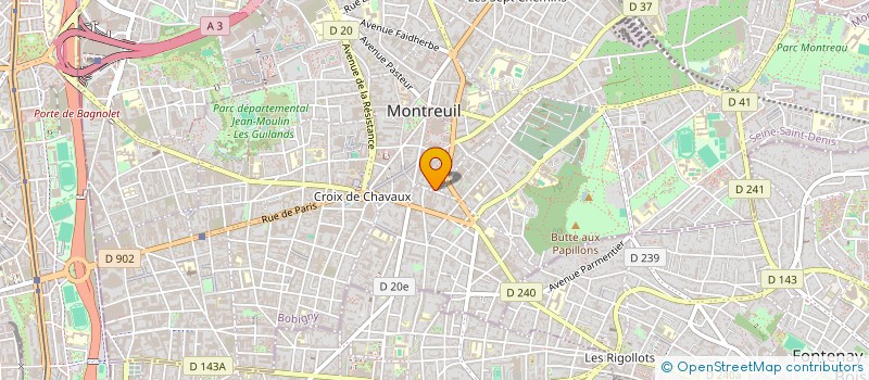 localisation de l'entreprise LE MARCHE IDEAL à MONTREUIL