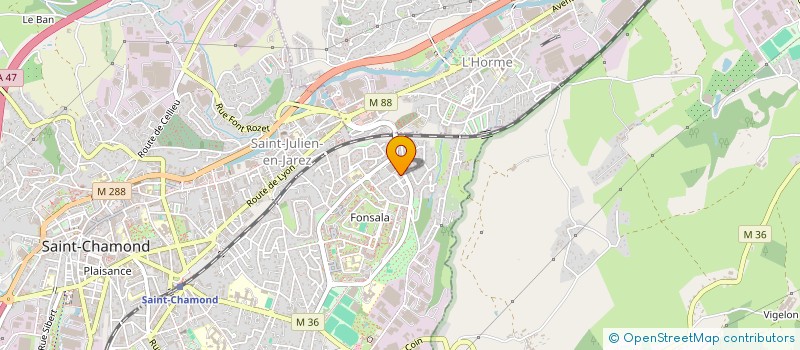 localisation de l'entreprise LE MARKET 42 à SAINT-CHAMOND