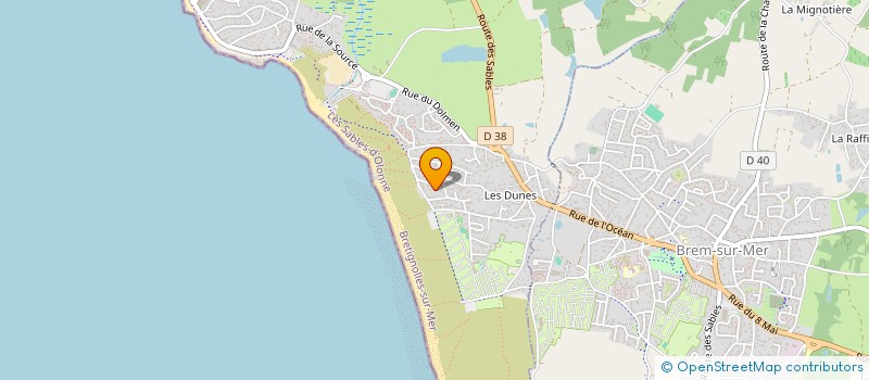 localisation de l'entreprise LE MAROQUINIER à BRETIGNOLLES-SUR-MER