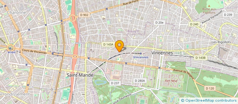 localisation de l'entreprise LE MARQUE PAGE EDITEUR  VINCENNES