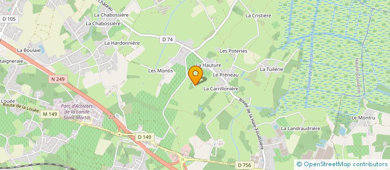 localisation de l'entreprise LE MARRONNIER à HAUTE-GOULAINE