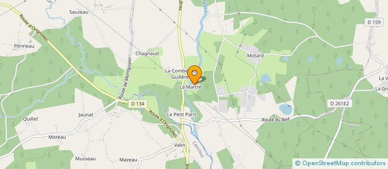 localisation de l'entreprise LE MARTRE  SAINT-PIERRE-DU-PALAIS