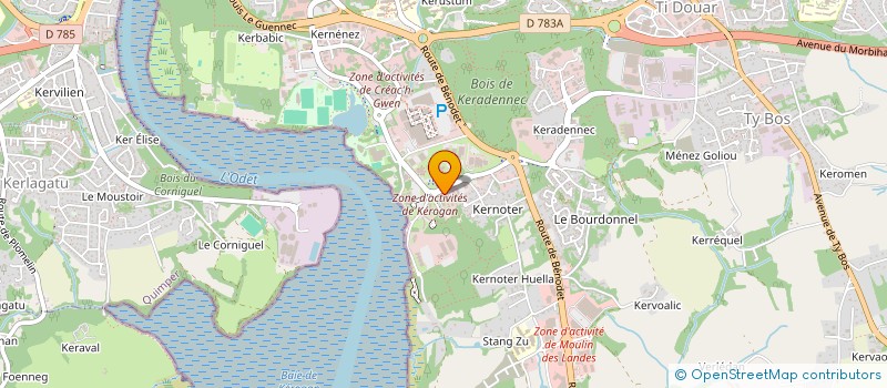 localisation de l'entreprise LE MARY GOLD à QUIMPER