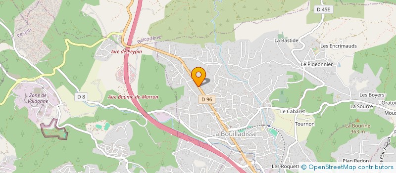 localisation de l'entreprise LE MAS  LA BOUILLADISSE