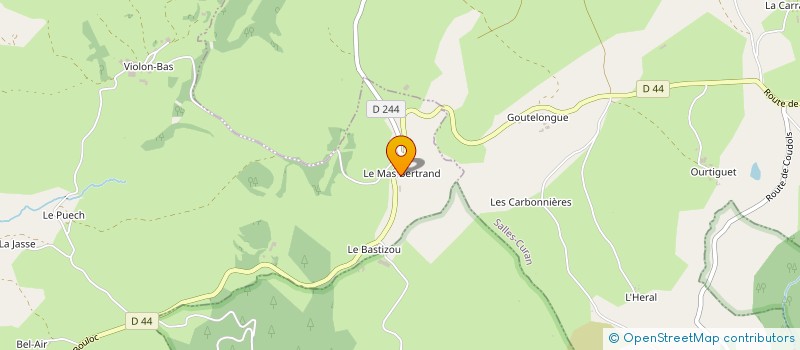 localisation de l'entreprise LE MAS BERTRAND  VILLEFRANCHE-DE-PANAT