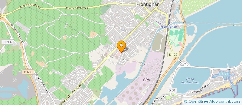 localisation de l'entreprise LE MAS BLEU à FRONTIGNAN