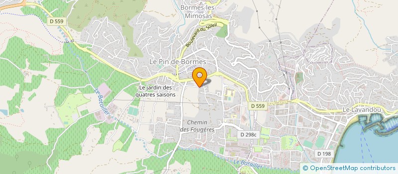 localisation de l'entreprise LE MAS DE BORMES  BORMES-LES-MIMOSAS