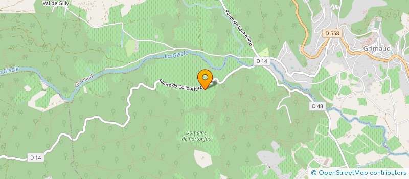 localisation de l'entreprise LE MAS DE LA FORET  COGOLIN