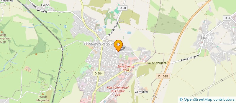 localisation de l'entreprise LE MAS DE LA GOUDARIE  SEBAZAC-CONCOURES