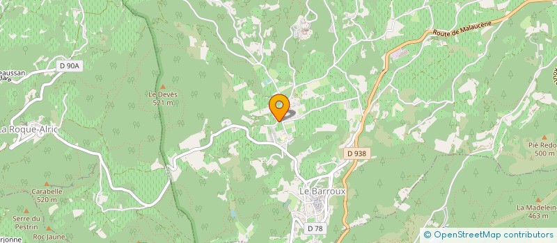 localisation de l'entreprise LE MAS DE LA LAUSE  LE BARROUX
